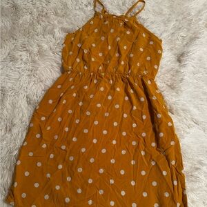 Old Navy Yellow Polka Dot Dress
